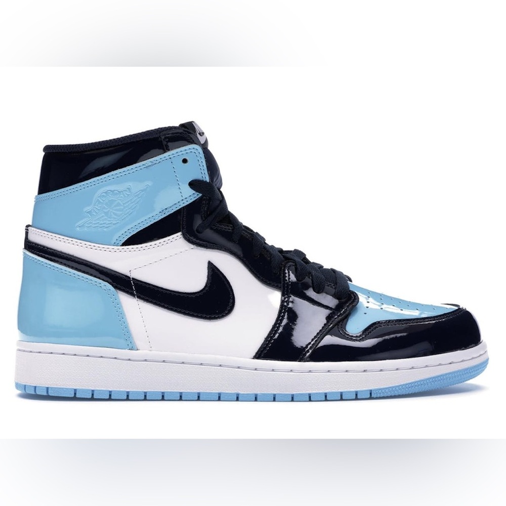 Nike Women’s High-Top Sneakers in Light Blue, Black, White